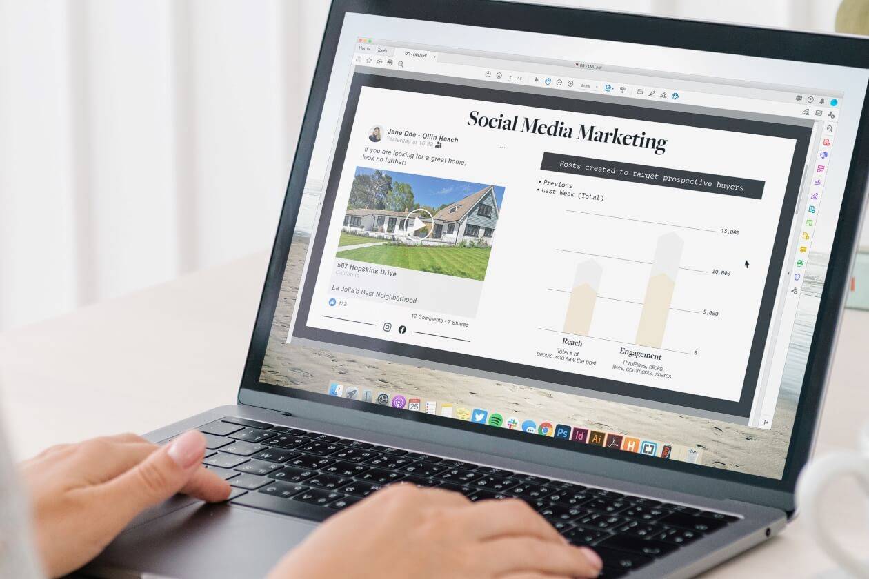 Real estate listing marketing updates by Ollin Reach